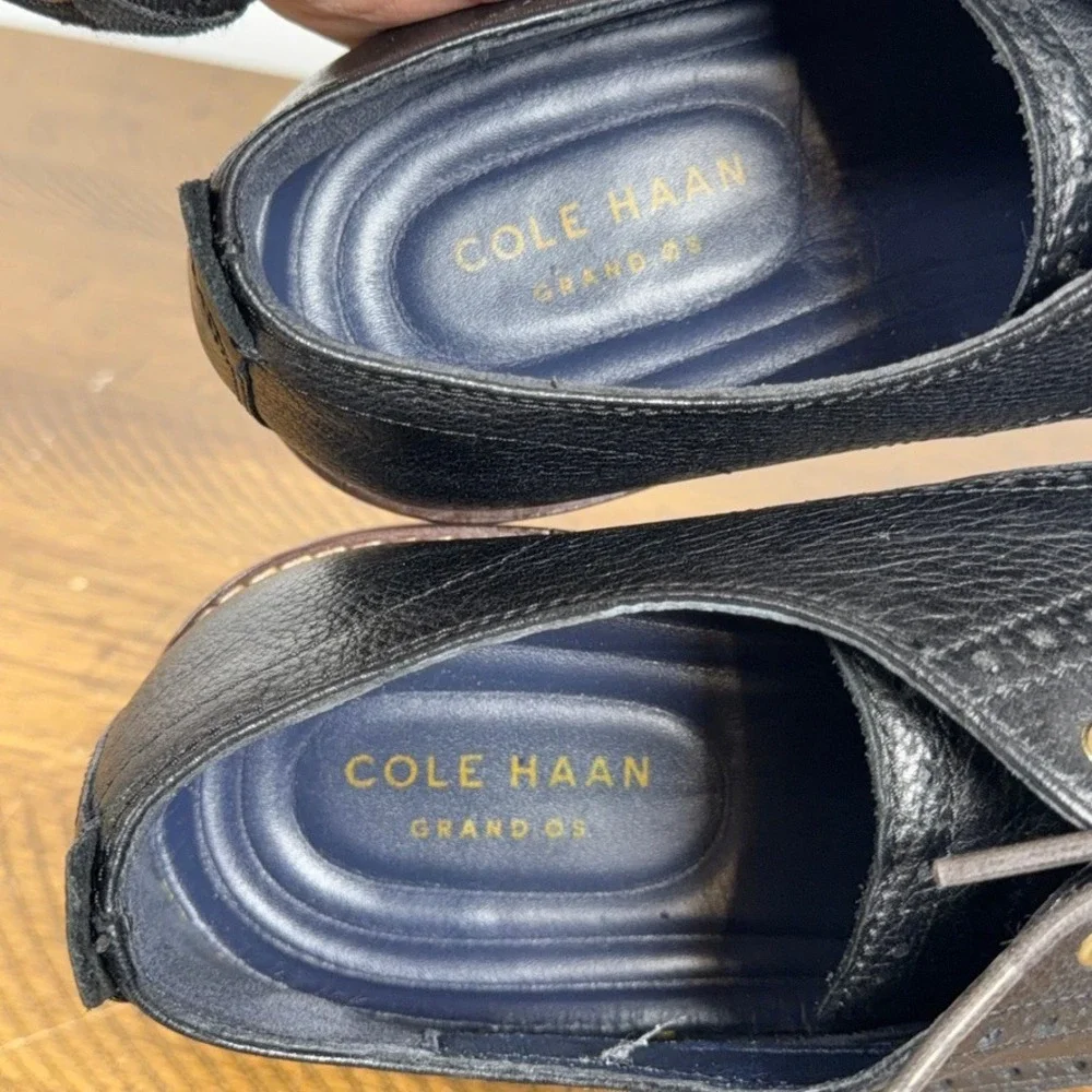 Cole Haan Shoes Mens 8 Black Watson Grand OS‎ Wingtip Oxford Leather Dress